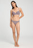 Full-body view of a women model wearing HA stormy rose microfibre Mini Briefs