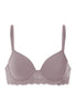 Front cutout view of HA stormy rose microfibre Padded Bra