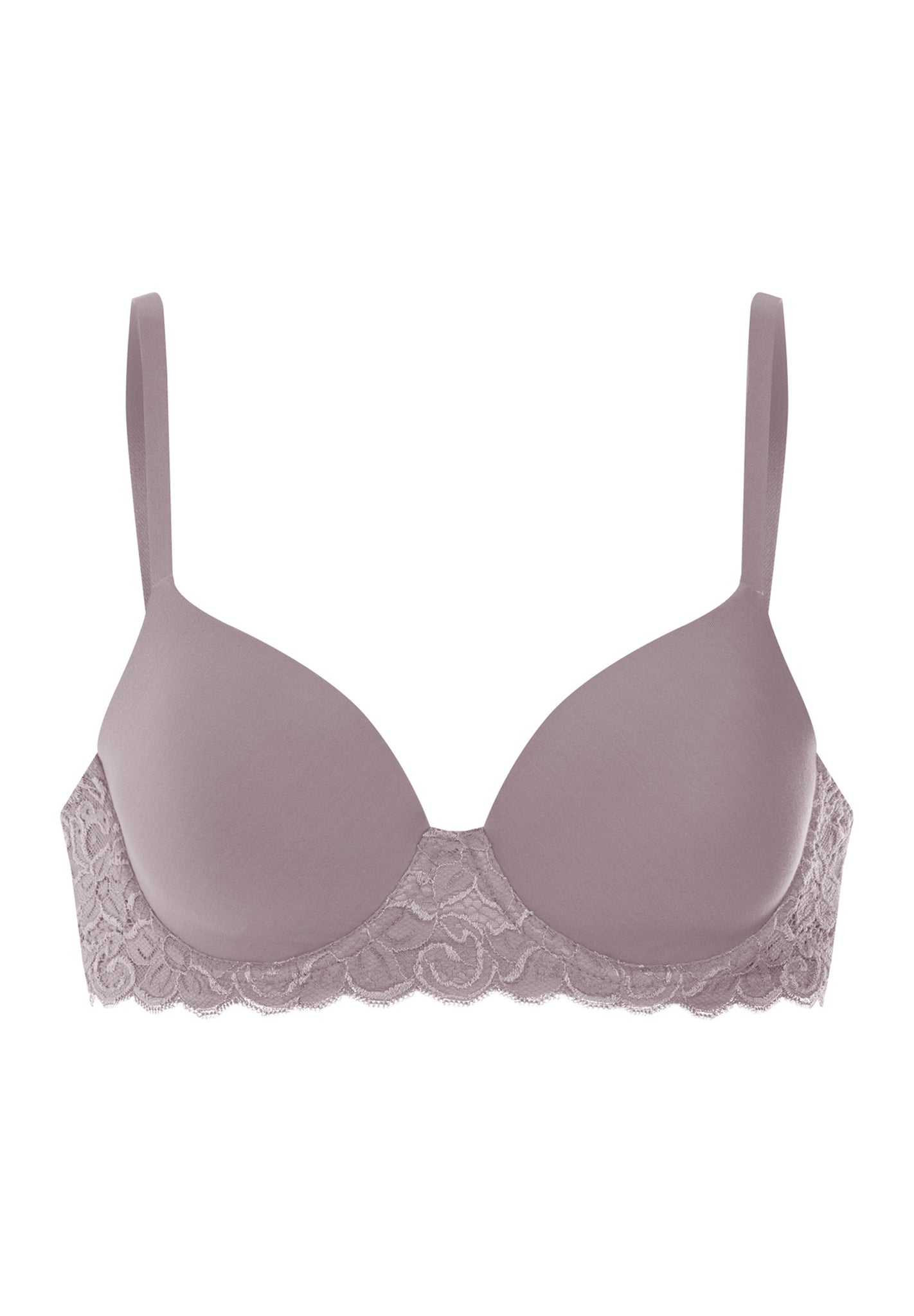 Front cutout view of HA stormy rose microfibre Padded Bra