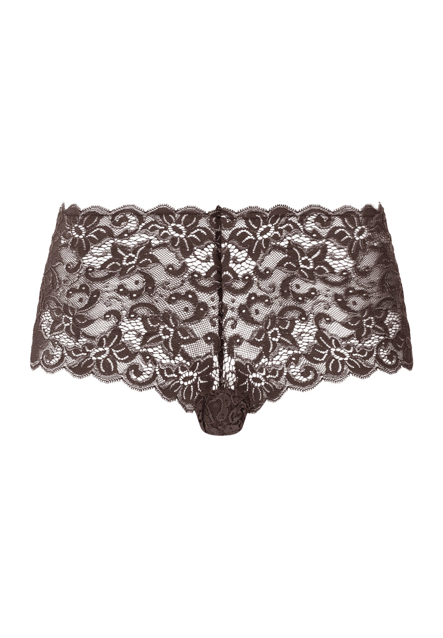 Front cutout view of HA dark mocha microfibre Panty