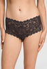 Front view of a women model wearing HA dark mocha microfibre Panty