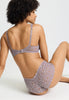 Close-up view of a women model wearing HA stormy rose microfibre Panty