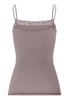 Back cutout view of HA stormy rose cotton Spaghetti Top