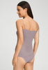 Back view of a women model wearing HA stormy rose cotton Spaghetti Top