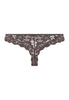 Back cutout view of HA dark mocha microfibre Thong
