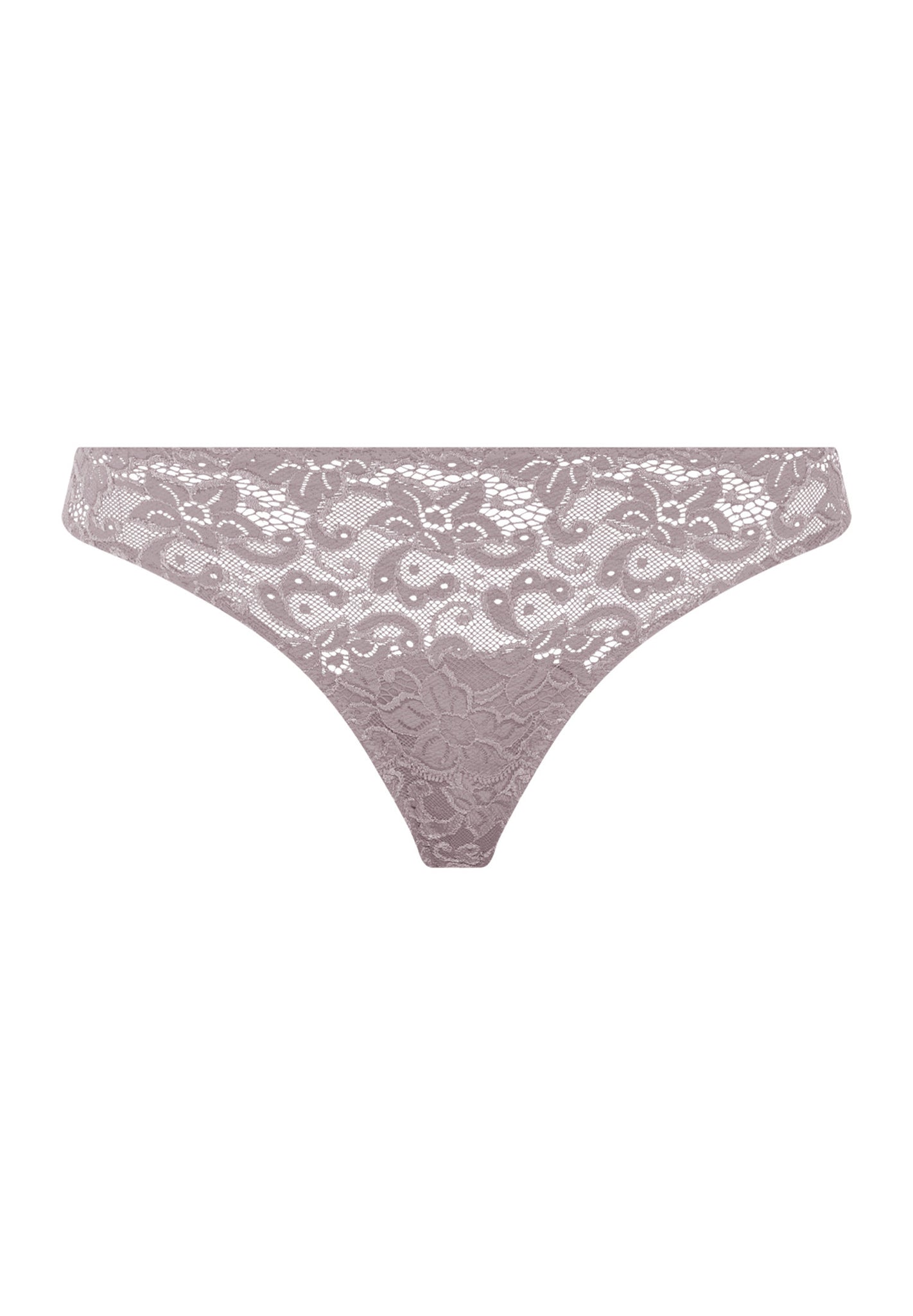 Front cutout view of HA stormy rose microfibre Thong