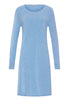 Front cutout view of HA bluebird melange modal/viscose/tencel L/SLV Nightdress 100cm