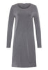 Front cutout view of HA stone melange modal/viscose/tencel L/SLV Nightdress 100cm