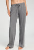 Front view of a women model wearing HA stone melange modal/viscose/tencel Long Pants