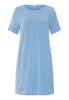 Front cutout view of HA bluebird melange modal/viscose/tencel S/SLV Nightdress 90cm