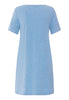 Back cutout view of HA bluebird melange modal/viscose/tencel S/SLV Nightdress 90cm
