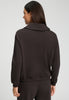 Back view of a women model wearing HA dark mocha cotton Cardigan