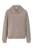 Front cutout view of HA rose grey cotton Cardigan