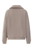 Back cutout view of HA rose grey cotton Cardigan