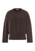 Front cutout view of HA dark mocha cotton Sweatshirt
