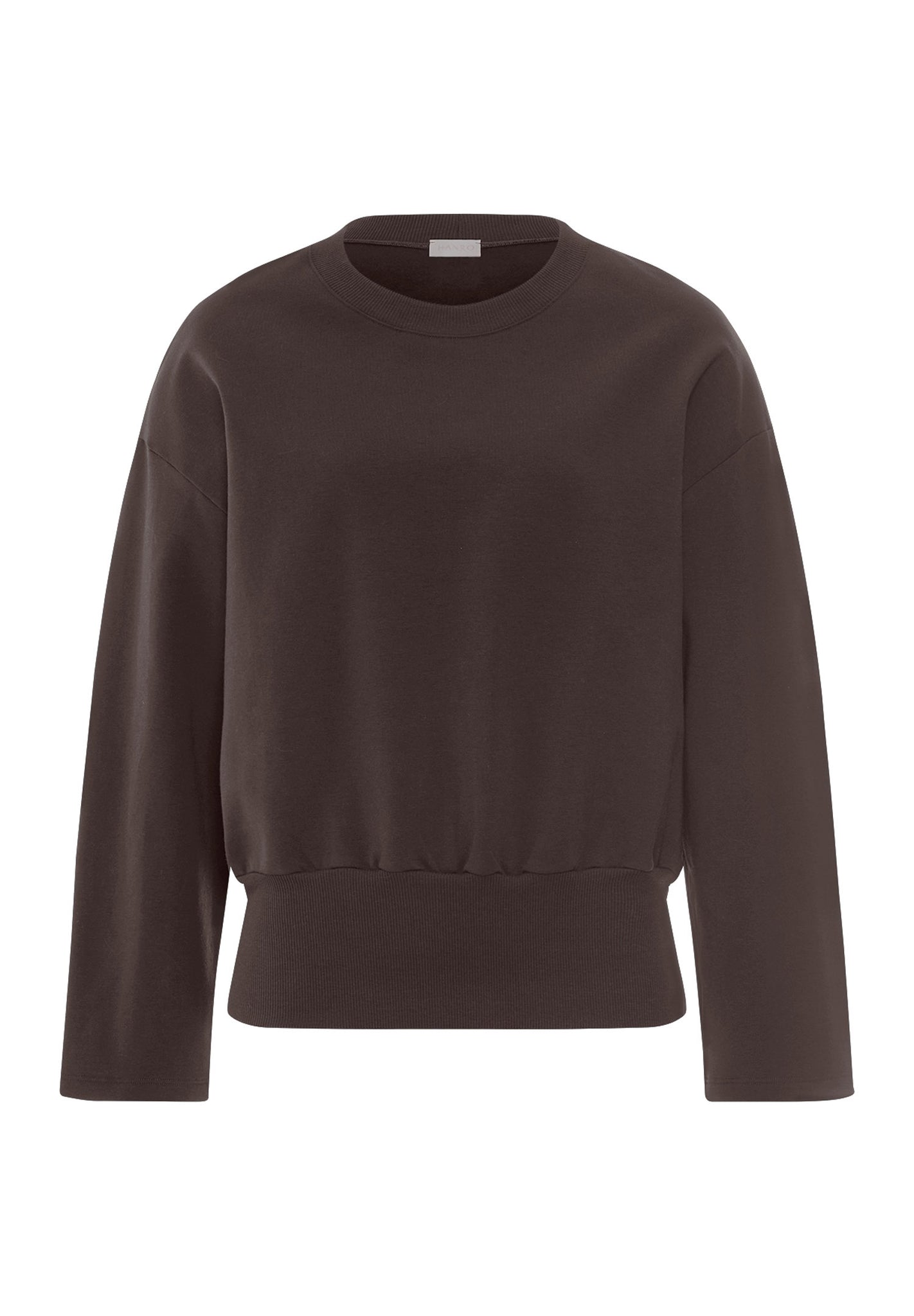 Front cutout view of HA dark mocha cotton Sweatshirt
