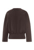 Back cutout view of HA dark mocha cotton Sweatshirt