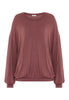 Front cutout view of HA apple butter modal/viscose/tencel L/SLV Shirt