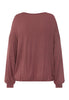 Back cutout view of HA apple butter modal/viscose/tencel L/SLV Shirt