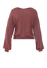 Back cutout view of HA apple butter modal/viscose/tencel L/SLV Shirt