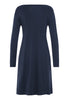 Back cutout view of HA deep navy cotton L/SLV Nightdress 100cm