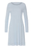 Front cutout view of HA pastel sky cotton L/SLV Nightdress 100cm
