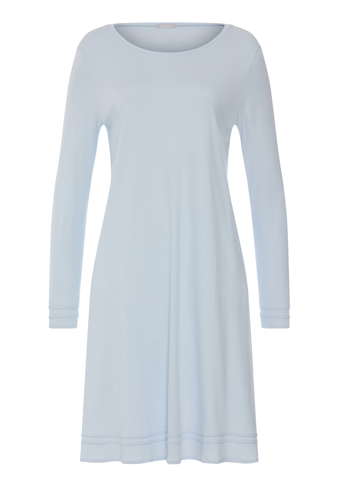 Front cutout view of HA pastel sky cotton L/SLV Nightdress 100cm