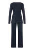 Back cutout view of HA deep navy cotton L/SLV Pajama