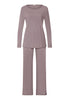 Front cutout view of HA stormy rose cotton L/SLV Pajama