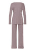 Back cutout view of HA stormy rose cotton L/SLV Pajama