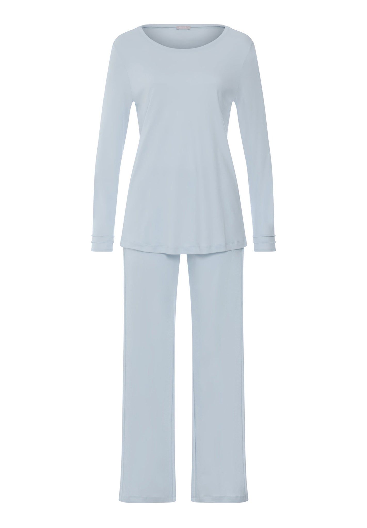 Front cutout view of HA pastel sky cotton L/SLV Pajama