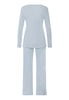 Back cutout view of HA pastel sky cotton L/SLV Pajama