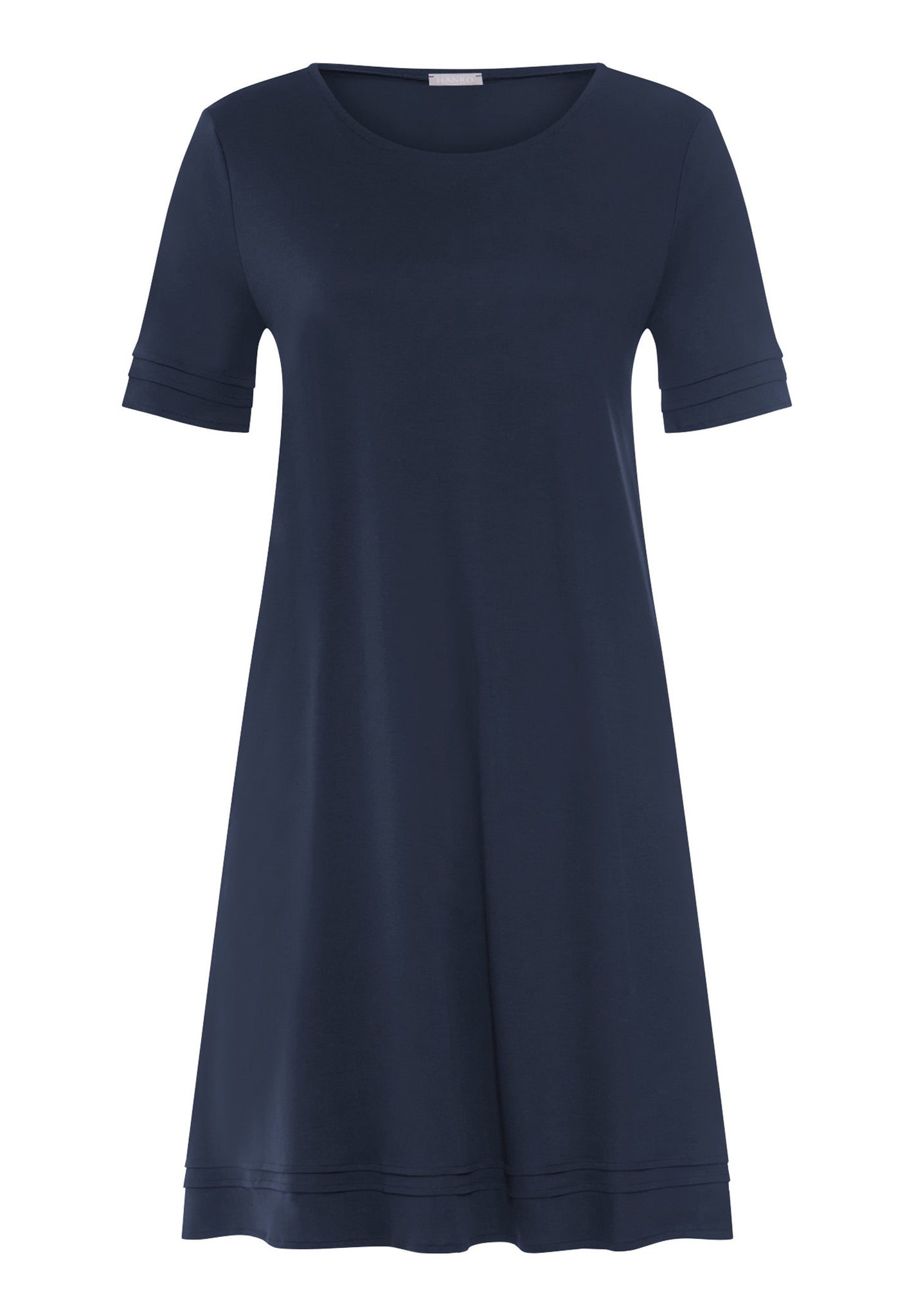 Front cutout view of HA deep navy cotton S/SLV Nightdress 95cm