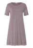 Front cutout view of HA stormy rose cotton S/SLV Nightdress 95cm