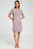Front view of a women model wearing HA stormy rose cotton S/SLV Nightdress 95cm