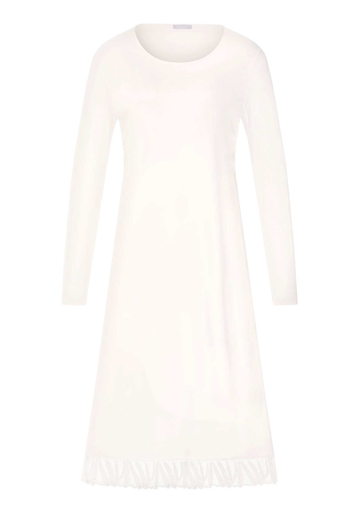 Front cutout view of HA off white cotton L/SLV Nightdress 110cm