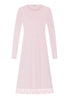 Front cutout view of HA rose bath cotton L/SLV Nightdress 110cm
