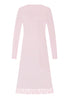 Back cutout view of HA rose bath cotton L/SLV Nightdress 110cm