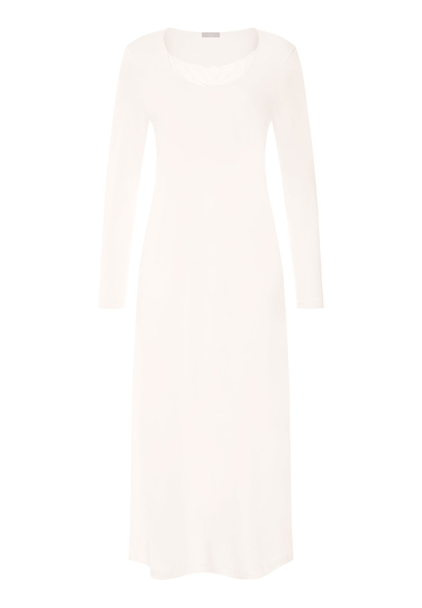 Front cutout view of HA off white cotton L/SLV Nightdress 130cm