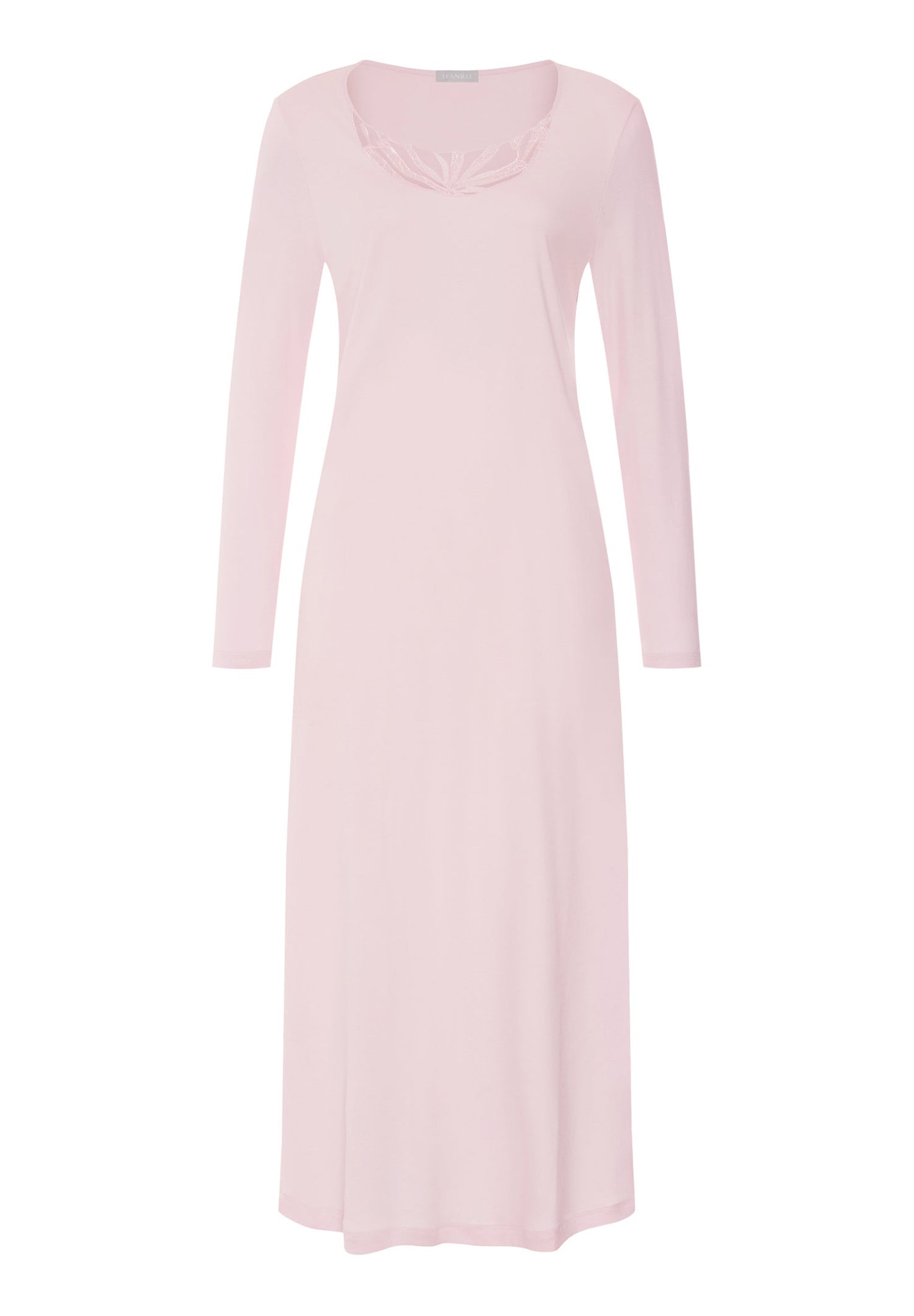Front cutout view of HA rose bath cotton L/SLV Nightdress 130cm
