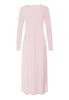 Back cutout view of HA rose bath cotton L/SLV Nightdress 130cm