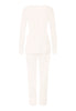 Back cutout view of HA off white cotton L/SLV Pajama