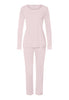 Front cutout view of HA rose bath cotton L/SLV Pajama