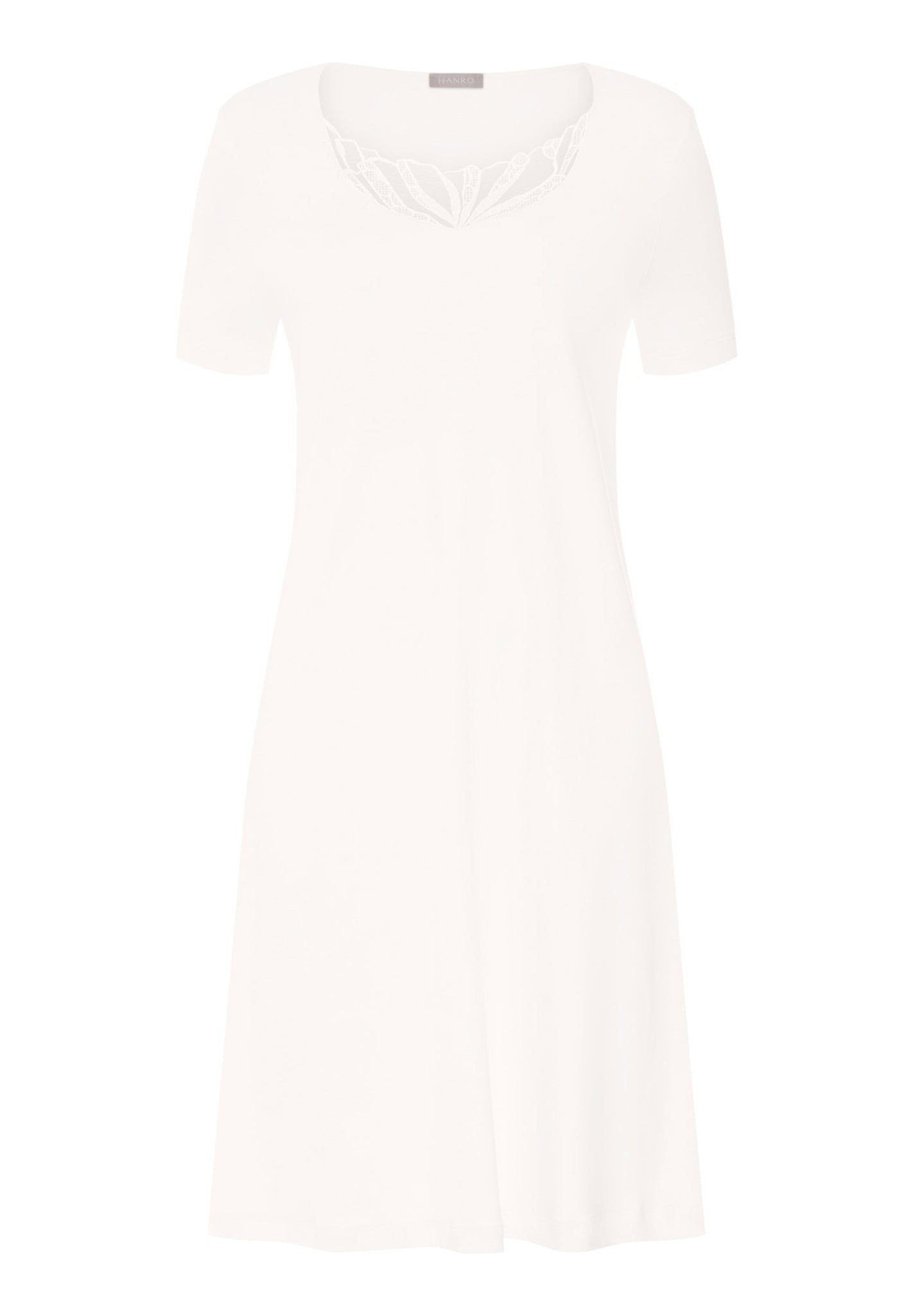 Front cutout view of HA off white cotton S/SLV Nightdress 100cm