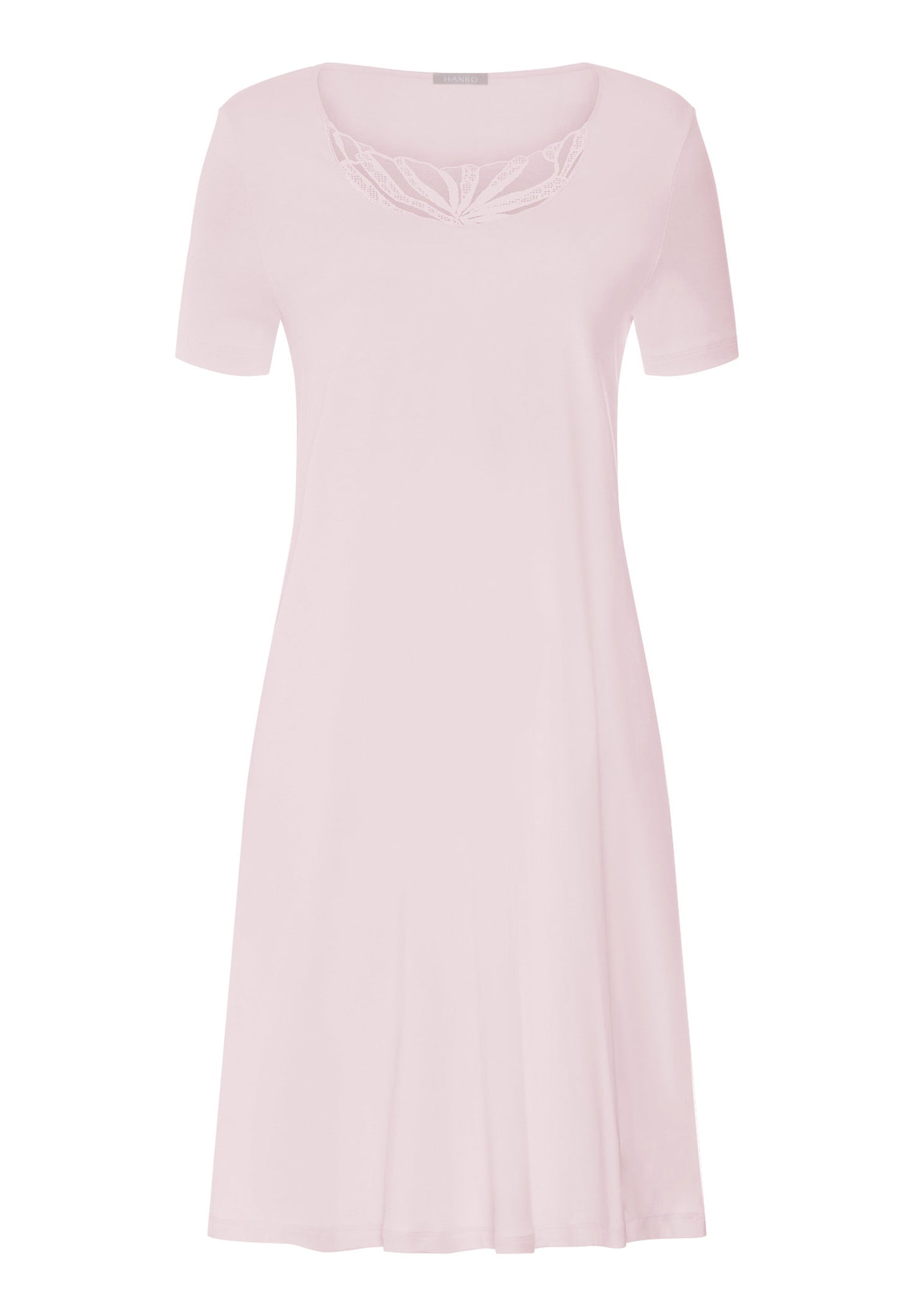 Front cutout view of HA rose bath cotton S/SLV Nightdress 100cm
