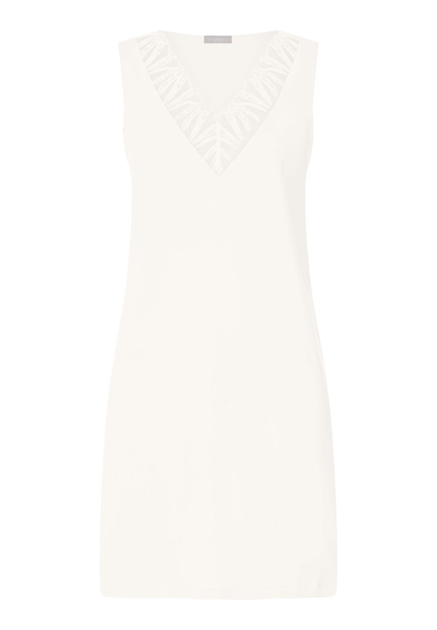 Front cutout view of HA off white cotton Sleeveless Nightdress 90cm