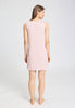 Back view of a women model wearing HA rose bath cotton Sleeveless Nightdress 90cm