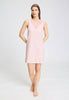Full-body view of a women model wearing HA rose bath cotton Sleeveless Nightdress 90cm