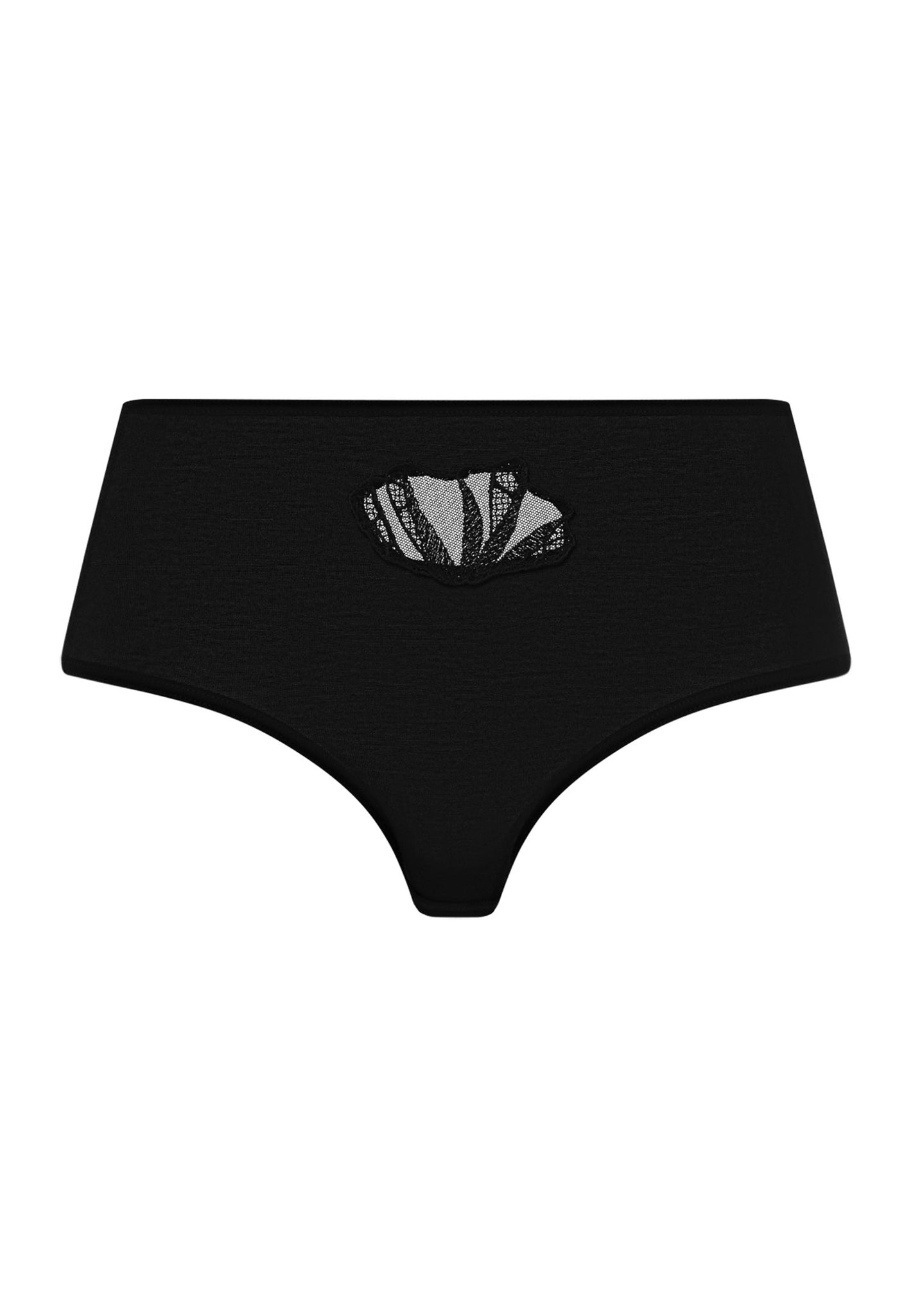 Front cutout view of HA black cotton Maxi Briefs
