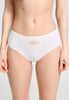 Front view of a women model wearing HA off white cotton Maxi Briefs
